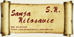 Sanja Milosavić vizit kartica